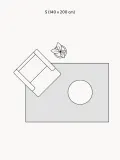 Ferm Living Ковер Ives ручного плетения для дома и улицы в полоску, 80х140 см, тёмно-коричневый со светло-коричневым — фото 2
