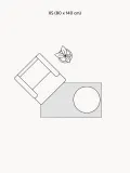 Ferm Living Ковер Ives ручного плетения для дома и улицы в полоску, 80х140 см, тёмно-коричневый со светло-коричневым — фото 4