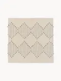 Gallery Direct Комплект хлопковых салфеток под приборы Diamond Weave, 4 шт, 45x35 см, светло-бежевый/чёрный — фото 1