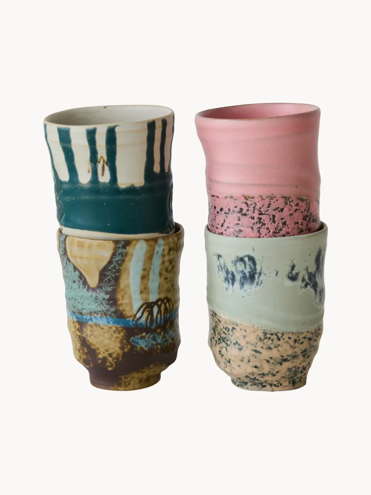 Hkliving Набор кружек Artist Ceramics, 4 предмета