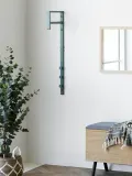 House Nordic Вешалка настенная для одежды Trento металлическая узкая, 30х82 см, шалфейный зелёный — фото 6