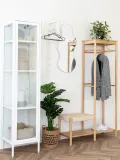 House Nordic Вешалка настенная для одежды Trento металлическая узкая, 30х82 см, белая — фото 4
