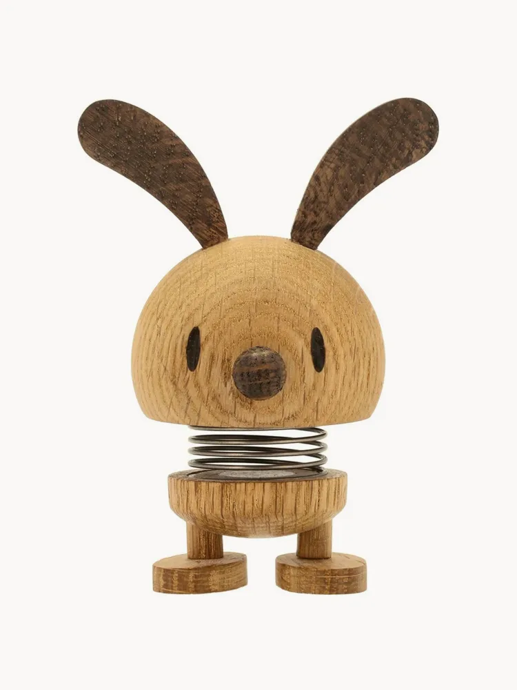 Статуэтка Hoptimist Bunny из дуба на пружине, высота 9 см