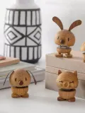 Статуэтка Hoptimist Bunny из дуба на пружине, высота 9 см — фото 4