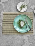 House Doctor Комплект плетёных салфеток под приборы из бамбука и хлопка Fica, 4 шт, 46x35 см, чёрный/бежевый — фото 5