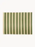 House Doctor Комплект плетёных салфеток под приборы из бамбука и хлопка Rayas, 4 шт, 46x35 см, светло-бежевый/тёмно-зелёный — фото 1