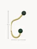 House Doctor Комплект настенных крючков Ball ручной работы, 2 шт, Ш 7 × В 13 см, Тёмный зелёный — фото 2