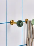 House Doctor Комплект настенных крючков Ball ручной работы, 2 шт, Ш 8 × В 4 см, Тёмный зелёный — фото 6