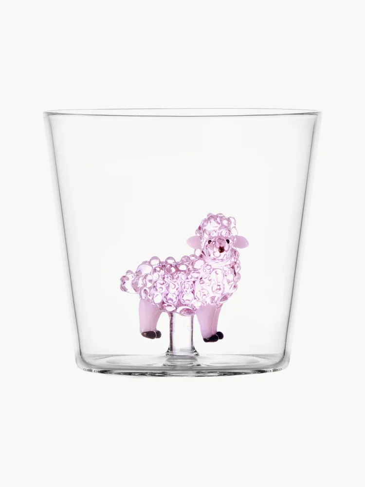 Ichendorf Стакан Pink Sheep из боросиликатного стекла с фигуркой овцы