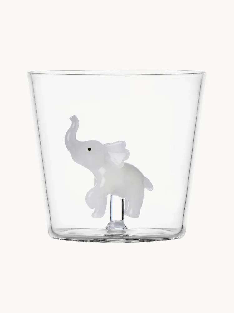Ichendorf Кружка White Elephant с фигуркой слона из боросиликатного стекла