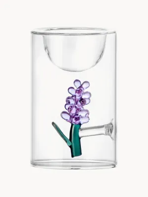 Ichendorf Рюмка для яйца Botanica ручной работы, прозрачный, лавандовый, петроль
