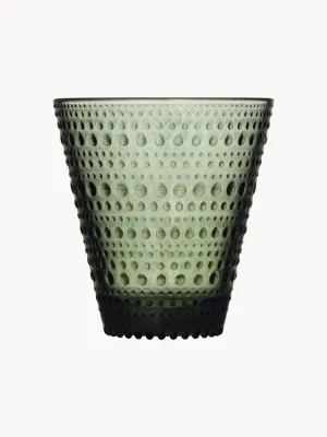 Iittala Набор стаканов Kastehelmi из стекла, 2 шт., 300 мл, тёмно-зелёные