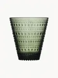 Iittala Набор стаканов Kastehelmi из стекла, 2 шт., 300 мл, тёмно-зелёные — фото 1