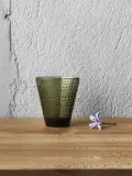 Iittala Набор стаканов Kastehelmi из стекла, 2 шт., 300 мл, тёмно-зелёные — фото 2