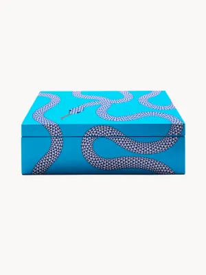 Jonathan Adler Коробка для хранения Eden, Ш 25 × В 8 см, Синий