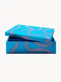 Jonathan Adler Коробка для хранения Eden, Ш 25 × В 8 см, Синий — фото 2