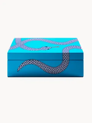 Jonathan Adler Коробка для хранения Eden, Ш 20 × В 6 см, Синий
