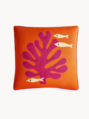 Jonathan Adler Подушка декоративная Playa, Ш 56 × Д 56 см, Оранжевый