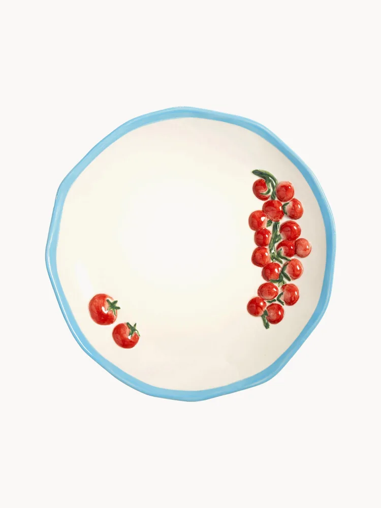 &klevering Блюдо для подачи Pomodoro с ручной росписью, круглое, 31 см