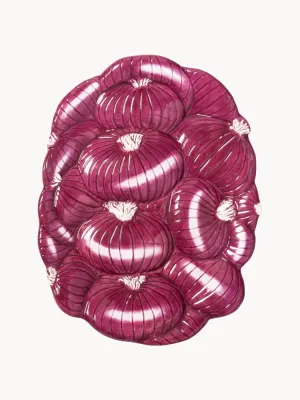 &klevering Блюдо для подачи Legume с ручной росписью, сливовое, 28х22 см