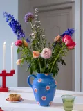 Кувшин &klevering Festivo с ручной росписью, 1,5 л, сине-коралловый — фото 2