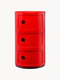 Kartell Столик приставной Componibili, 3 модуля, Ø 32 × В 58 см, Коралловый — фото 1