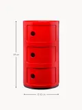 Kartell Столик приставной Componibili, 3 модуля, Ø 32 × В 58 см, Коралловый — фото 2