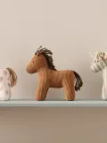 Kids Concept Мягкая игрушка лошадка Vera вельветовая с гривой и хвостом для расчёсывания, 12х24 см, коричневая — фото 3