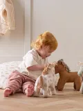 Kids Concept Мягкая игрушка лошадка Sam с хлопковой гривой и хвостом для причёсок, 12х24 см, синяя с белым — фото 2