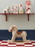 Kids Concept Мягкая игрушка лошадка Sam с хлопковой гривой и хвостом для причёсок, 12х24 см, синяя с белым — фото 3