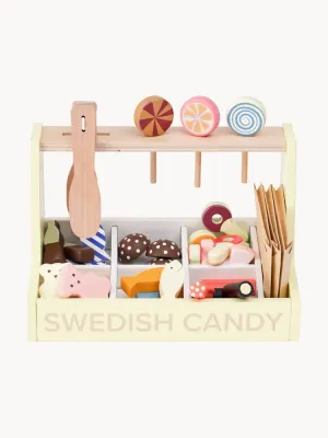 Kids Concept Набор игрушек магазин сладостей Kid's Hub из дерева и МДФ с щипцами и пакетами, прилавок 25х16х15 см