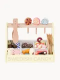 Kids Concept Набор игрушек магазин сладостей Kid's Hub из дерева и МДФ с щипцами и пакетами, прилавок 25х16х15 см — фото 1