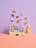 Kids Concept Набор игрушек магазин сладостей Kid's Hub из дерева и МДФ с щипцами и пакетами, прилавок 25х16х15 см — фото 5