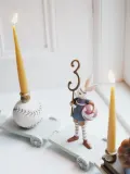 Konges Sløjd Свечи столовые Birthday из пчелиного воска ручной работы, набор 20 шт., длина 13 см, горчичный и светло-бежевый — фото 4