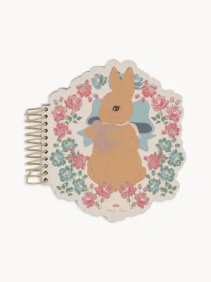 Konges Sløjd Раскраска водная Bunny Sweetheart многоразовая с кистью для рисования водой, 7 страниц, 18х22 см