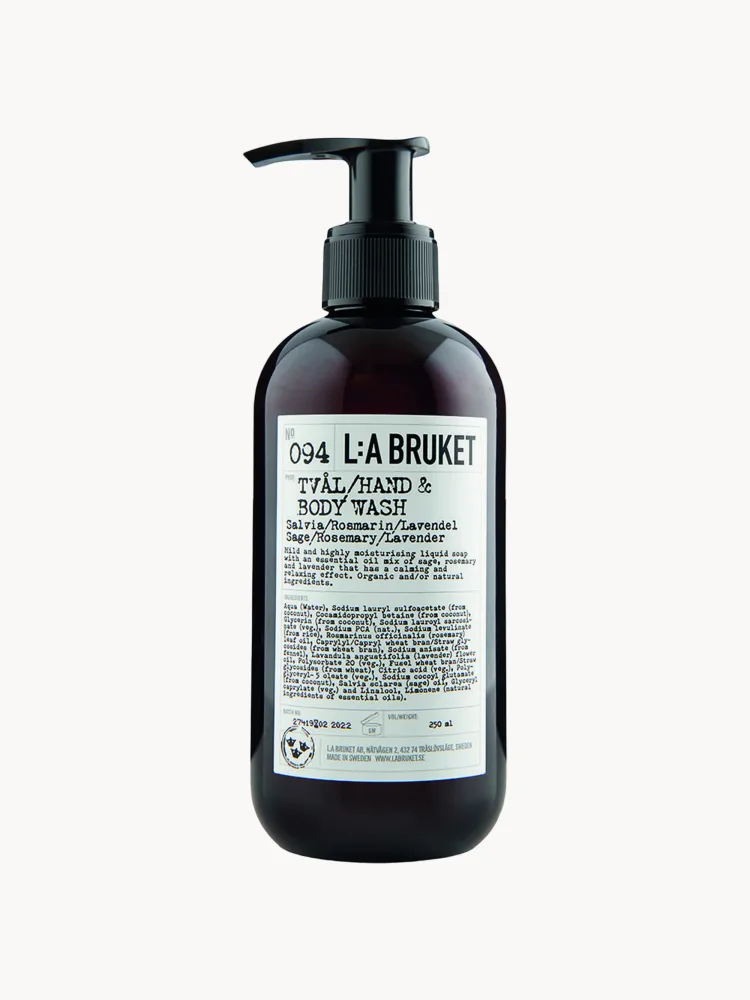 L:A Bruket Гель для душа и мытья рук Anya с шалфеем, розмарином и лавандой, флакон с помпой, 240 мл