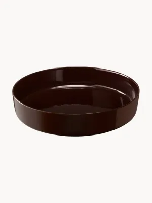 LSA International Миска для сервировки Collective из фарфора, Ø 30 × В 6 см, Тёмный коричневый