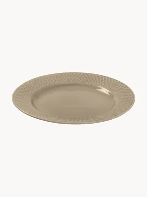 Lyngby Porcelaen Тарелка для завтрака Rhombe Earth из фарфора, Ø 23 × В 3 см, Коричневый