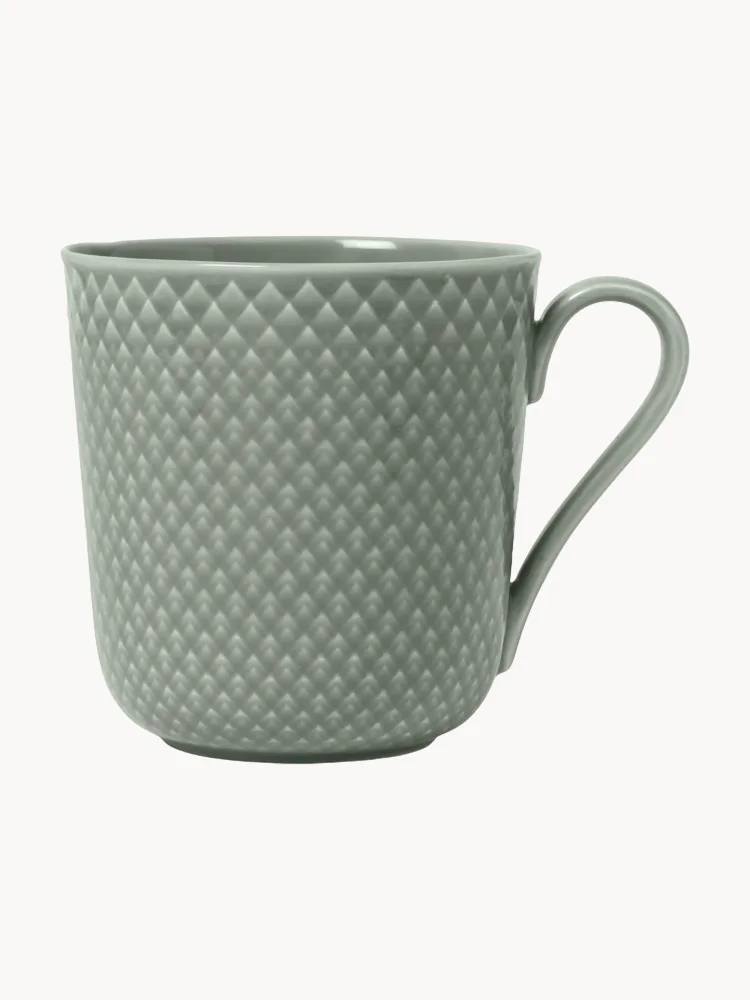 Lyngby Porcelaen Кружка Rhombe Earth, Ø 10 × В 9 см, Зелёный