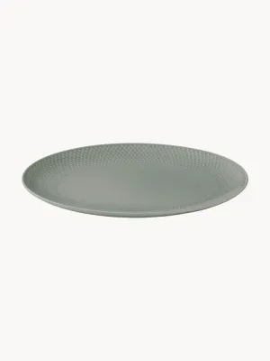 Lyngby Porcelaen Блюдо для сервировки Rhombe Earth из фарфора, Ш 29 × В 3 см, Шалфейный зелёный