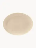 Lyngby Porcelaen Блюдо для сервировки Rhombe Earth из фарфора, Ш 35 × Г 27 см, Светлый бежевый — фото 3