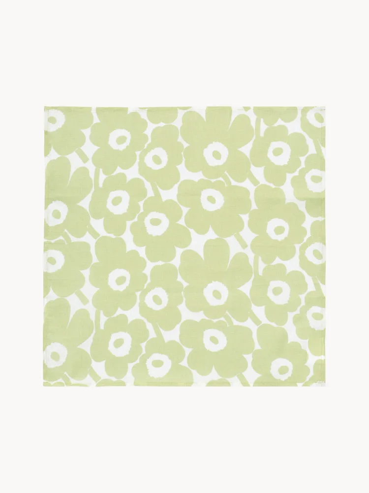 Marimekko Салфетка сервировочная льняная Mini Unikko, Ш 43 × Д 43 см, Белый