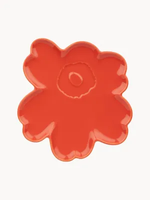 Marimekko Тарелка для завтрака Unikko, Д 20 × Ш 20 см, Коралловый