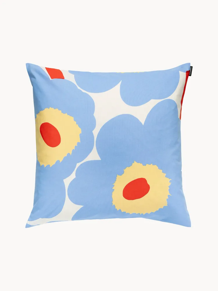 Marimekko Наволочка декоративная Unikko, Ш 50 × Д 50 см, Синий
