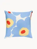 Marimekko Наволочка декоративная Unikko, Ш 50 × Д 50 см, Синий — фото 1