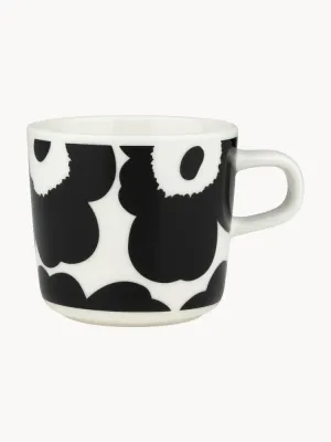 Marimekko Кружка Unikko, Ø 7 × В 8 см, 200 мл, Чёрный