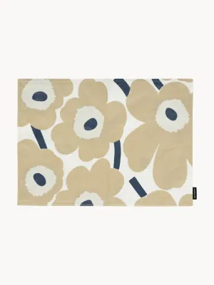 Marimekko Салфетка под приборы Pieni Unikko, 42x31 см, бежевый со сломанным белым и тёмно-синим
