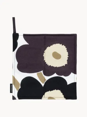 Marimekko Прихватка кухонная Pieni Unikko, Ш 22 × Д 22 см, Чёрный