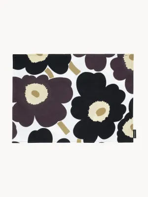Marimekko Салфетка под приборы Pieni Unikko, 42x31 см, чёрный с белым и сливовым