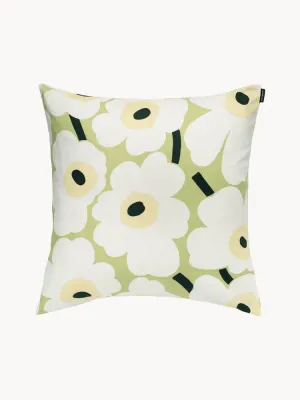 Marimekko Наволочка декоративная Pieni Unikko, Ш 50 × Д 50 см, Светлый зелёный